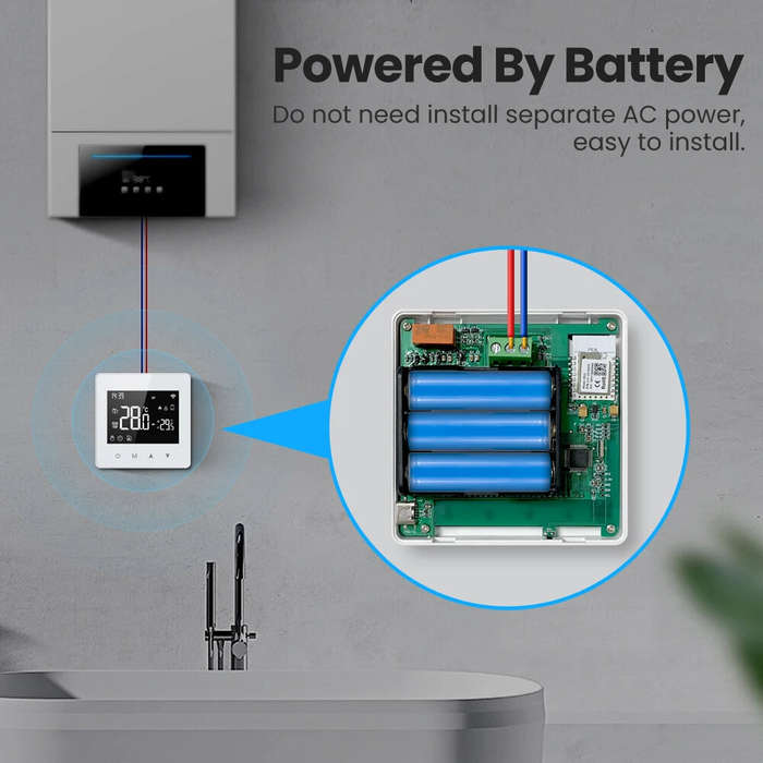 WIFI - Tuya WiFi ZigBe Smart Thermostat Low Power Battery Water Gas Boiler Temperature Controller Wo