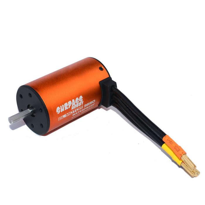 3300KV - Surpass Hobby 3660 Brushless Waterproof Motor 3300/3800kv for 1/10 RC Car Vehicles Parts