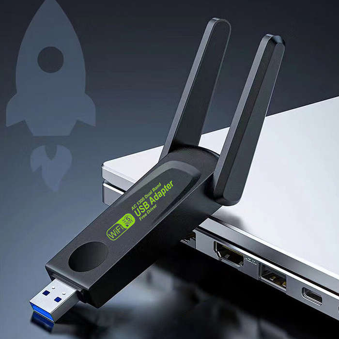 1300Mbps 2.4G/5G Dual Band USB3.0 WiFi Adapter Wifi Dongle USB Network Card Free Driver with Externa