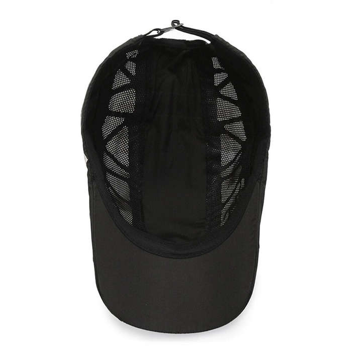 Grey - Men's Breathable Mesh Forward Hat Summer Sport Sunshade Quick Drying Lightweight Adjustable P