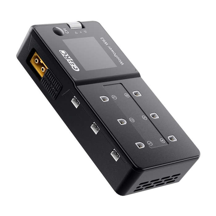 Black - GEPRC WooPower W63 78W 3A*6 6 Ports 1S Lipo Battery Charger Discharger with Storage Function