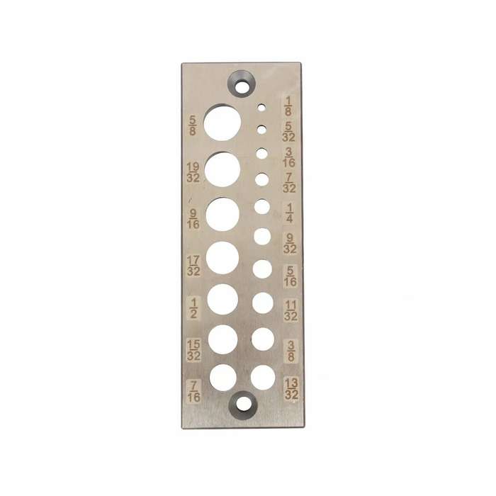 Imperial - Steel Dowel Plate Maker 17 Holes Wood Dowel Rod Maker Metric Imperial Dowel Plate