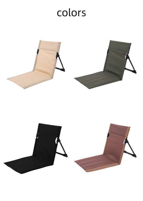 Black - Folding Chair New Lightweight Foldable Beach Chair With Backrest Camping Seat Outdoor Beach