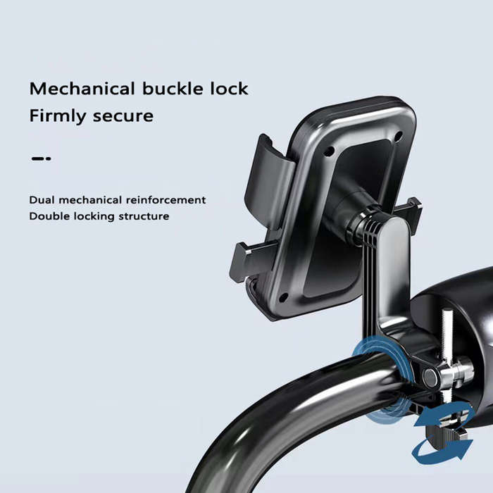 Black - XANES Anti-Shock Bicycle Phone Mount 360 Rotation Quick Release Shockproof GPS Navigation Bi