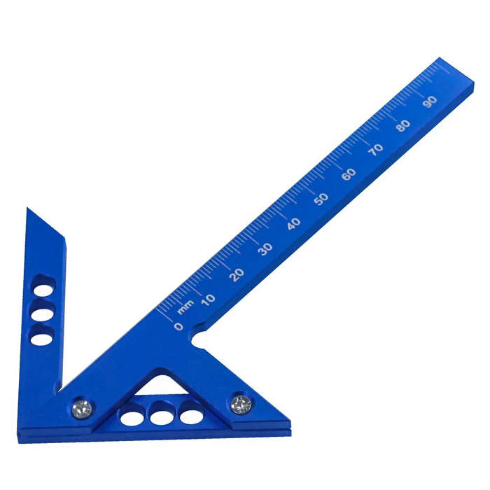 Metric - Blue Center Finder Aluminum Center Line Scriber for Finding Center Drawing Straight Lines R