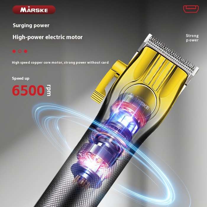 Black Gold - MARSKE 2 In 1 Electric Hair Clipper Set for Men Cordless Rechargeable Trimmer Kit with
