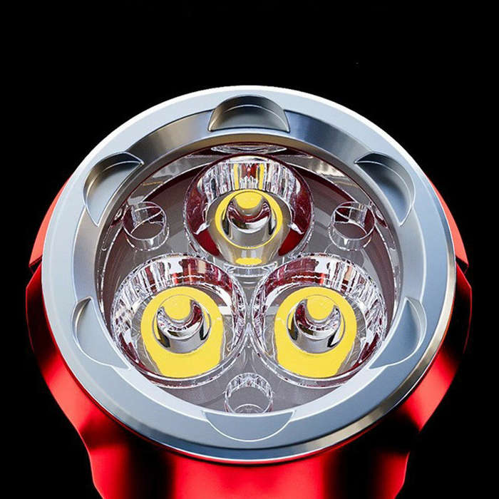Red - Warsun 3*SST20 1200LM IPX5 Waterpoof Outdoor LED Flashlight 900mAH XPG Light Source Rotatable