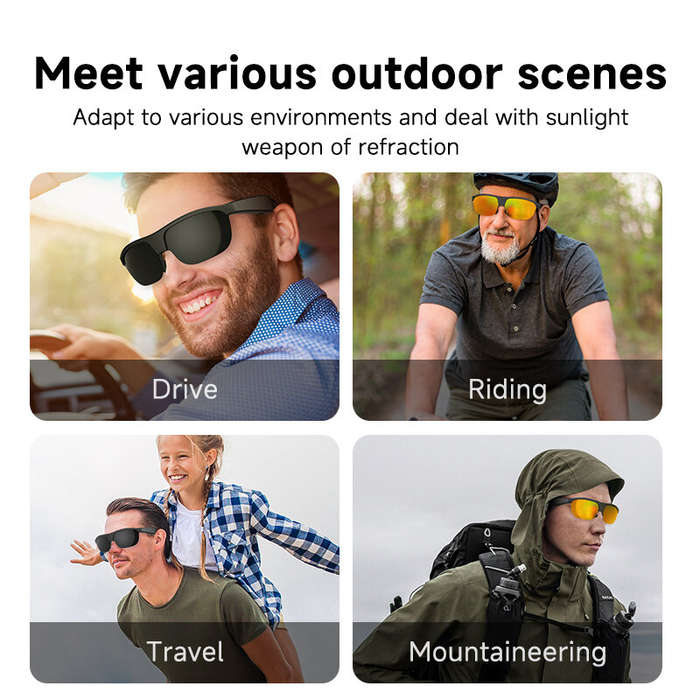 Colorful - Senbono G02 bluetooth-compatible 5.3 Smart Glasses Listening Music Phone Calling Camera F