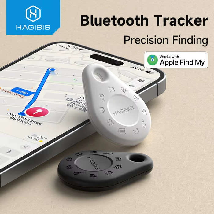 White - Hagibis bluetooth Tracker Keys Finder for iOS Find My Item Locator GPS Tracker for iOS Phone