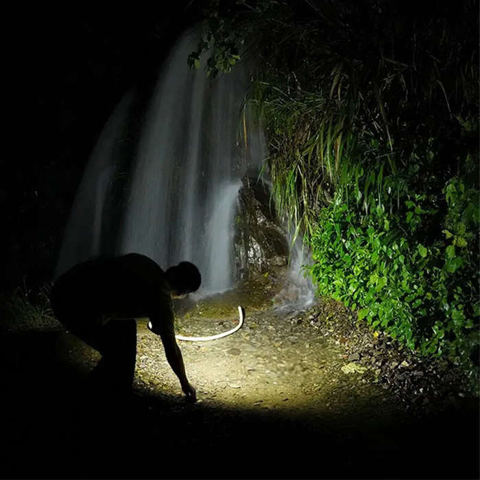 Black - LED Keychain Light Mini COB Flashlight Rechargeable with Magnetic Tail Lantern Camping Porta
