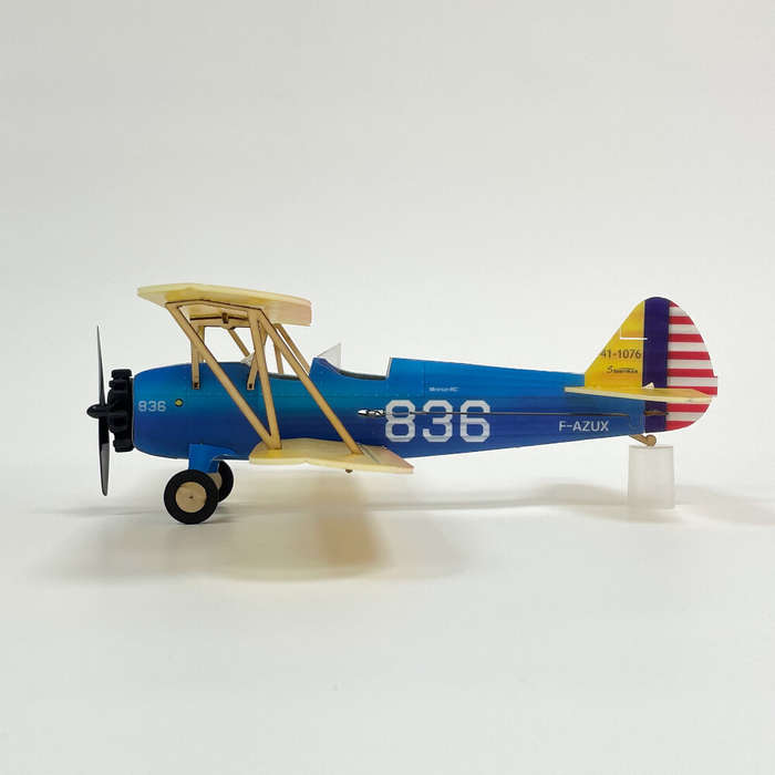 KIT+Motor - MinimumRC PT-17 Stearman Micro Scale 360mm Wingspan KT Foam RC Airplane Biplane KIT+Moto