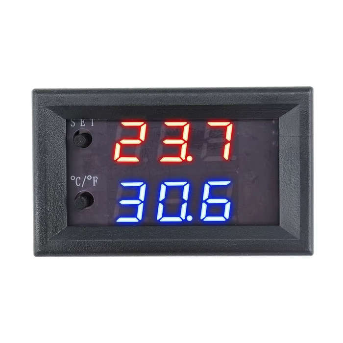 Black - DC 12V LED Digital Thermostat Temperature Control Electronic Thermometer Thermo Controller S