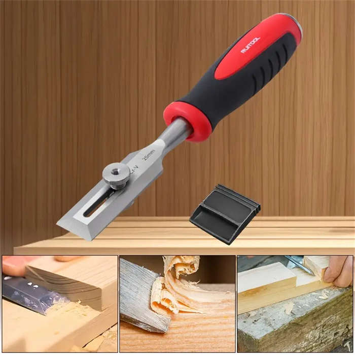 #A - 9 Inch Wood Carving Chisel Chrome Vanadium Steel Ergonomic Handle for DIY Woodworking Sharp Cut