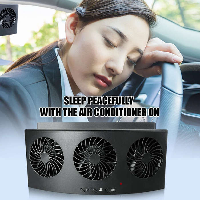 2-Speed Car Exhaust Fan 3-Head Cooling Fan Car Air Purifier Radiator Fan Window Vent Cool Ventilatio
