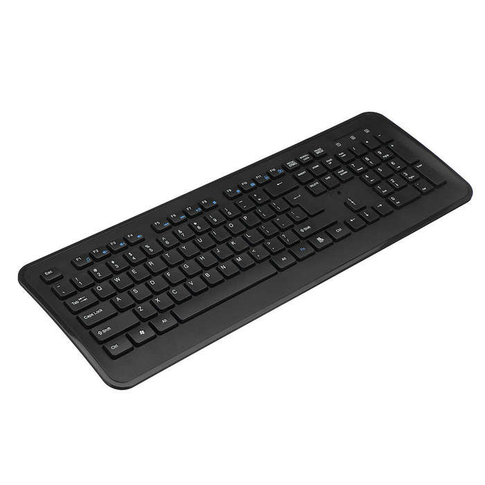 AIGO WQ640 Wired Keyboard & Mouse Set 104 Keys Office Optical Keyboard 2400DPI Ergonomic Mouse Kit f