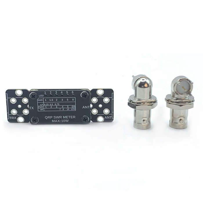 Black - 3-30mhz DIY 12W SWR Meter Kit SWR Power Meter for Shortwave Radio Station Debugging QRP SWR