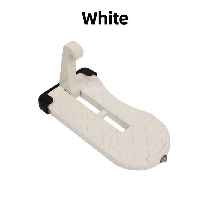 Black - Foldable Car Roof Rack Step with Safety Hammer Car Door Step Latch Hook Universal Auxiliary