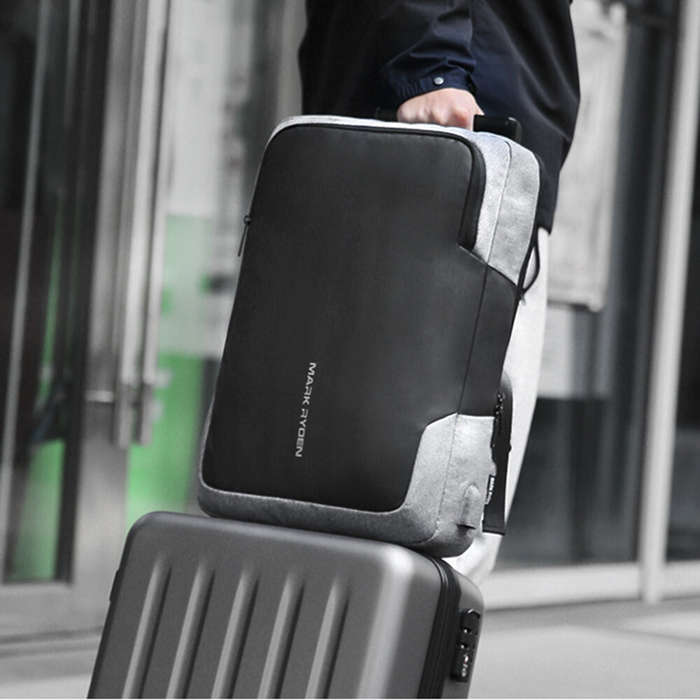 Mark Ryden MR6960 Business Backpack Waterproof Laptop Bag with USB Charging Port for 15.6 inches Lap