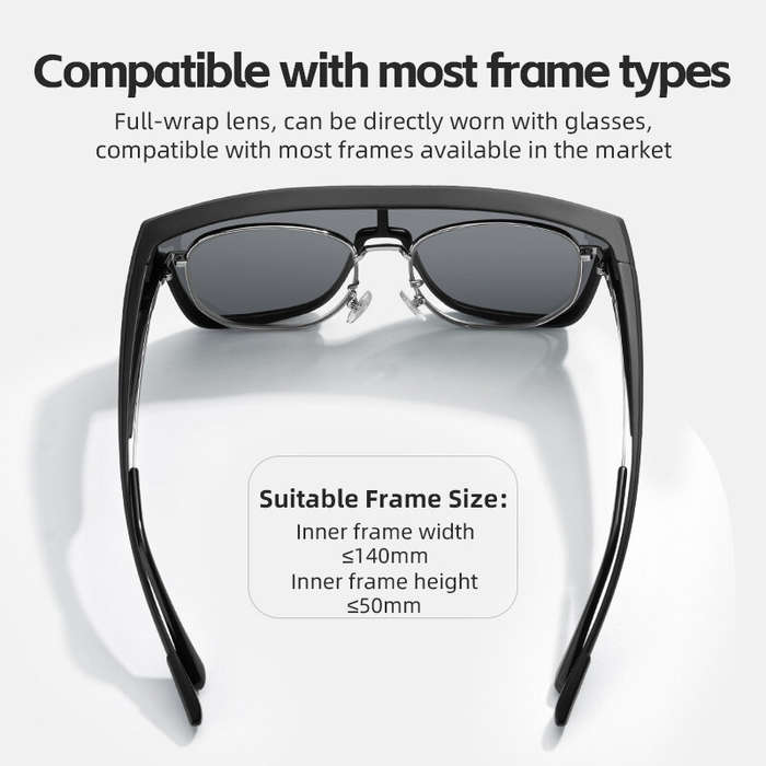 Grey - ROCKBROS Polarized Cycling Glasses Set Myopia Anti-glare HD Lightweight UV Protection Sports