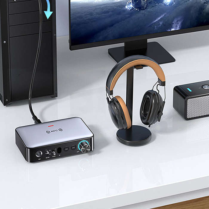 M16 Pro bluetooth 5.1 Audio Receiver Transmitter DSP Decoding NFC Pairing Microphone Singing Support