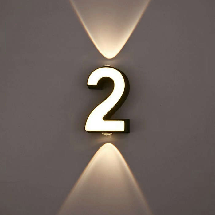 8 - LED Wall Lamp AC85~265V 7W Digit Number IP65 Waterproof Outdoor Wall Lamp Modern Style LED Lamp