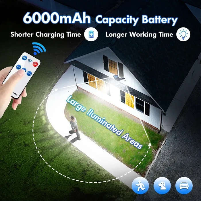 560LED Powerful Outdoor Solar Lights Motion Sensor Waterproof Wall Lamp Remote Control Garden Street
