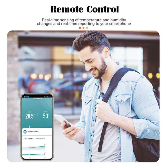 WIFI - Tuya Smart WiFi Zigbee3.0 Temperature Humidity Sensor Indoor Hygrometer Thermometer Detector