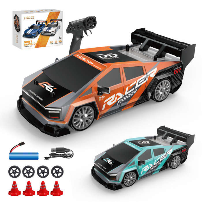 White - ENOZE 8603 8604 RTR 1/24 2.4G 4WD 30km/h Drift RC Car Tesla AE86 High Speed Racing LED Light