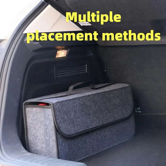 Black - Car Trunk Organizer Storage Bag Anti Slip Compartment Boot Storage Organizer Tool Storage Ba