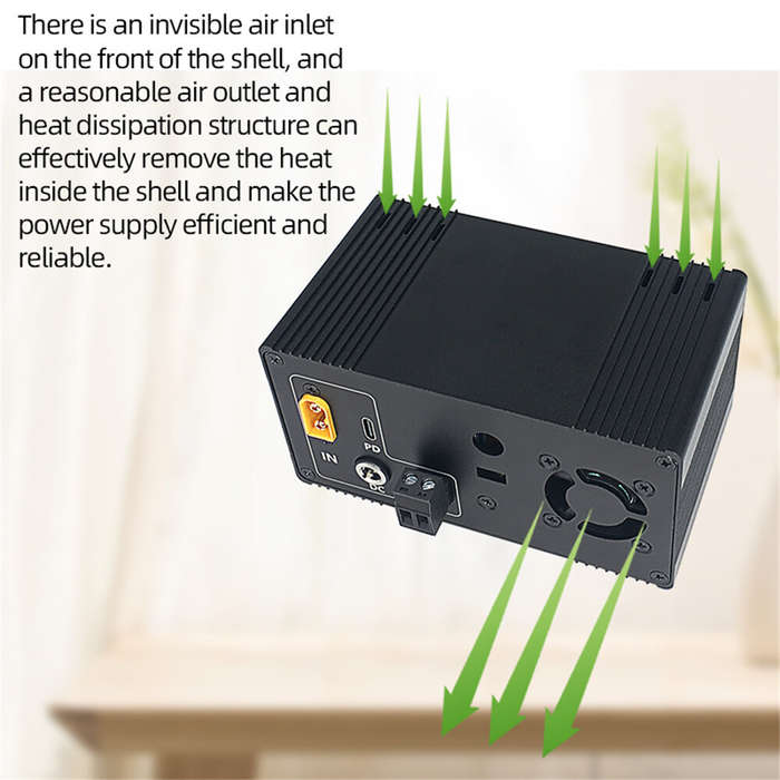 With Case - Sinilink XY-6506S DC Buck-Boost Power Supply 65V 390W Power Converter for Solar Charging