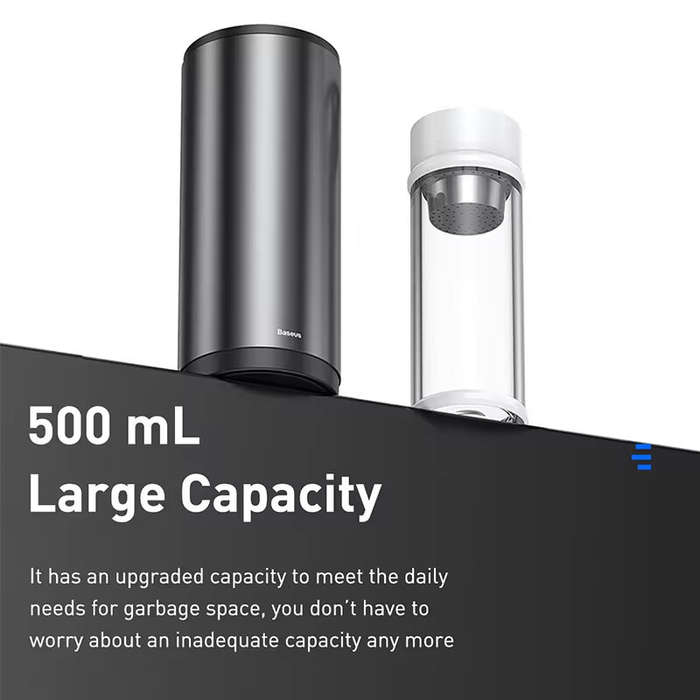 Black - Baseus 500ML Car Trash Bin Can Mini Auto Dust Organizer Car Interior Rubbish Bag Garbage Con