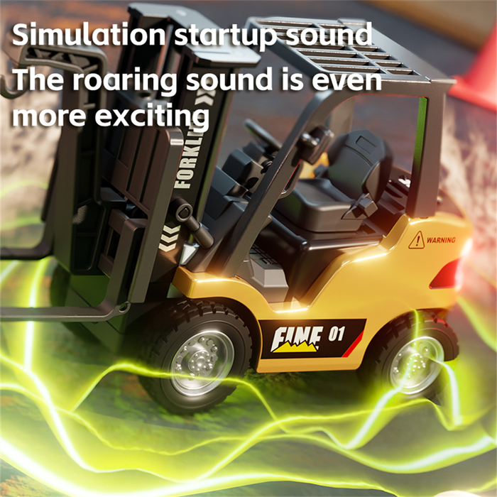 Yellow - TRASPED HG-4-243 RTR 1/64 2.4G Mini RC Car Alloy Forklift Support App Remote Controlled LED