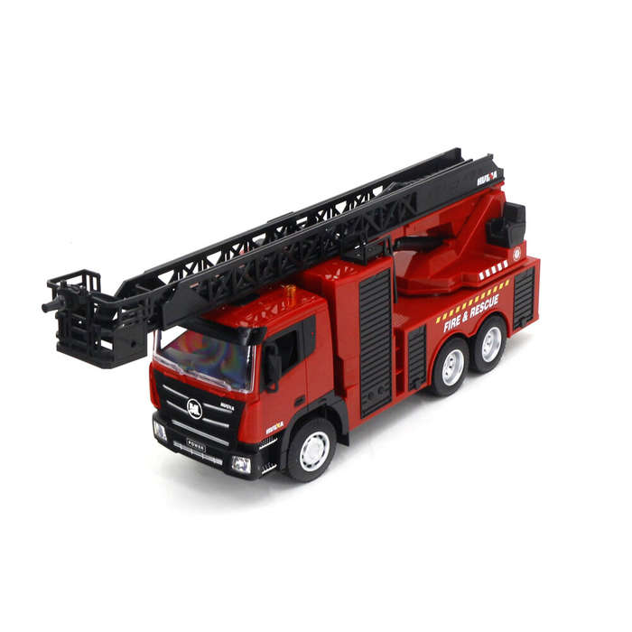 HUINA 1361 1/18 9CH Semi-Alloy Remote Control Engineering Toy Fire Climbing Rescue Aerial Ladder Veh