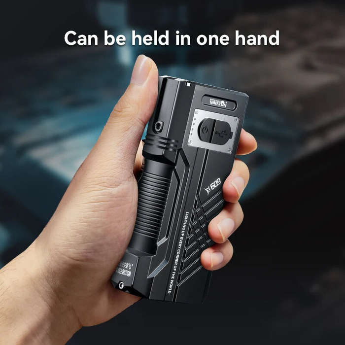 Black - Warsun X609 3000LM Most Powerful LED Flashlight Rechargeable Tactical Torch Lantern Long Sho