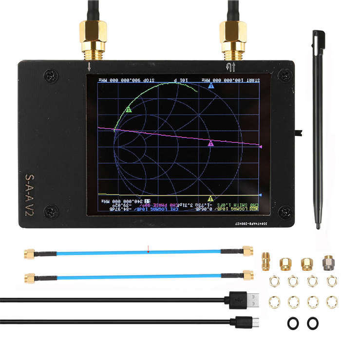 NanoVNA S-A-A-2 V2 3G Vector Network Analyzer Antenna Analyzer 10KHz~3GHz Shortwave HF VHF UHF Nano