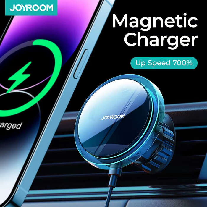 Black - Joyroom Air Vent Mount Car Phone Holder Wireless Charger For iP 15 14 13 Pro Max Fast Chargi