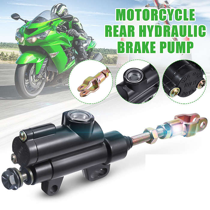 Black - Motorcycle Rear Foot for Hydraulic Brake Pump ATV Refit Brake Master Cylinder Pump Kit