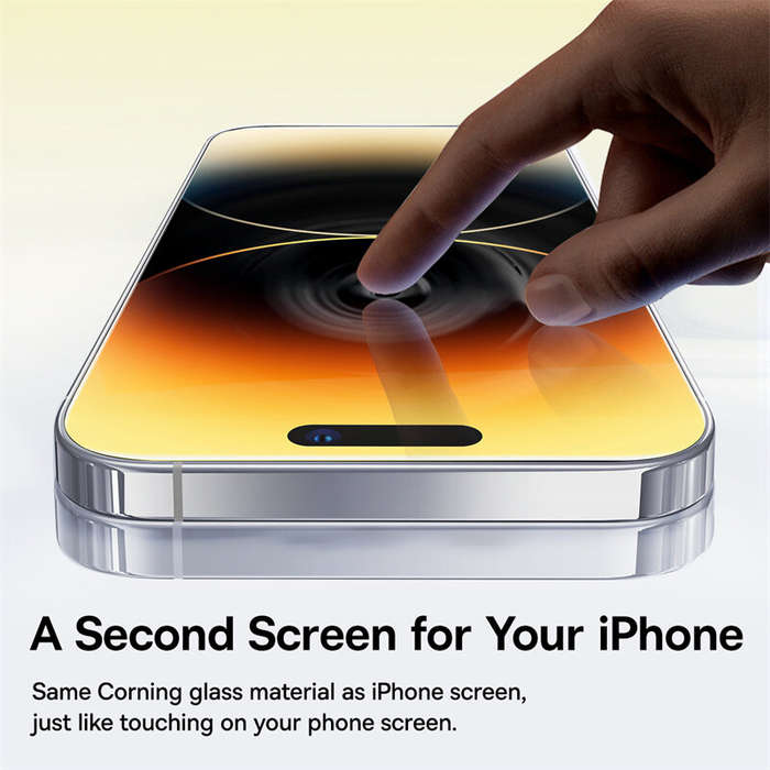 iPhone 15 - Baseus Corning Series Full-Coverage HD Tempered Glass Screen Protector for iPhone 15 15P