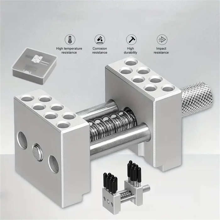 1 set - Adjustable Aluminum Alloy Mini Bench Vise Multi-Function Clamp Fixing Tool for DIY Crafts Mo