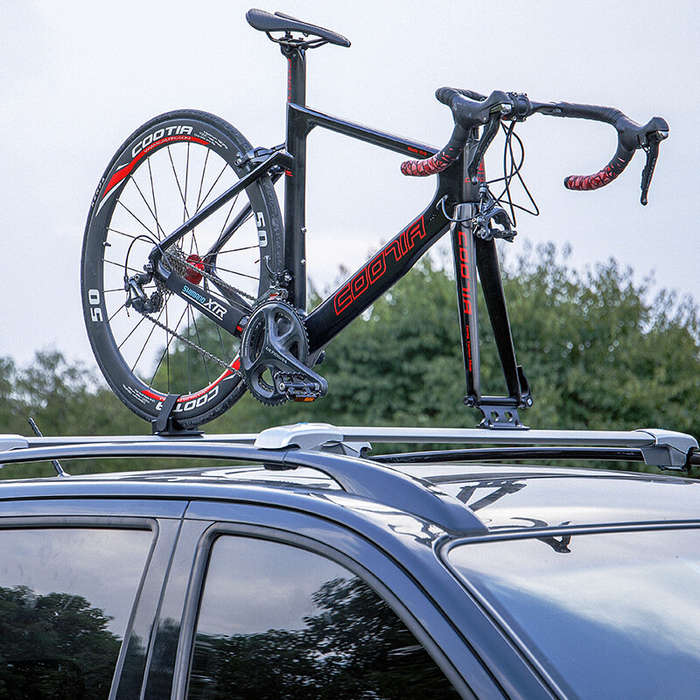 Red - Bike Front Fixing Clip Holder 0.3kg Lightweight Aluminum Alloy Quick-Release Fork Installation