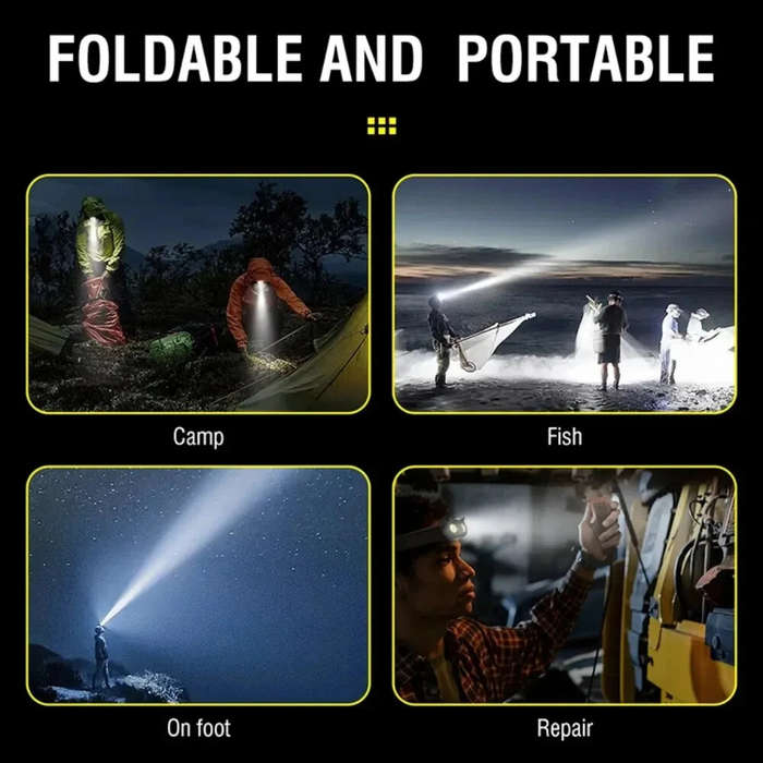Black - Wide Angle Light Owl LED Headlamp Mini Strong Light Portable Outdoor Exploration Camping Fis