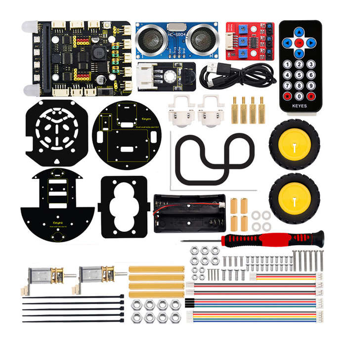 Micro:bit Smart Turtle Car Kit for Python Graphic Programming STEAM Educational Robot with/without M