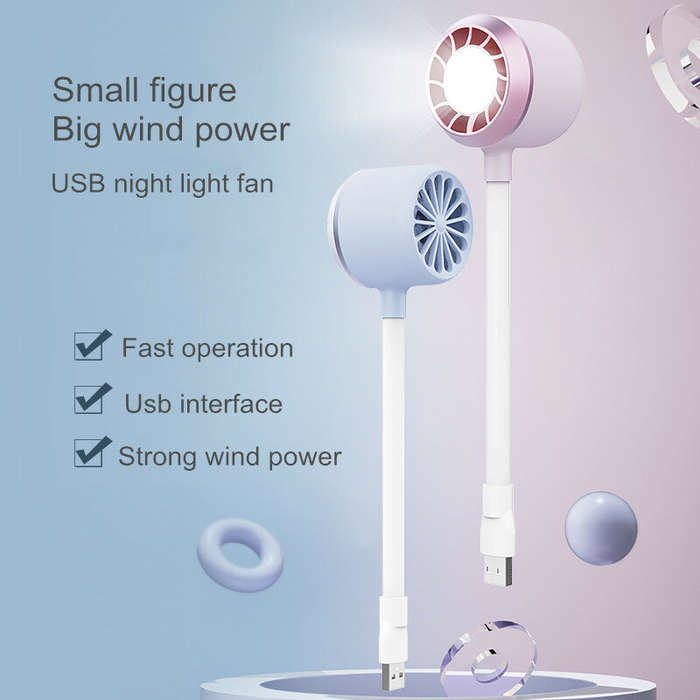 All White - Handheld Fan Usb Rechargeable Silent Cooling Power Bank Mini Play Plug Fans Summer Wirel