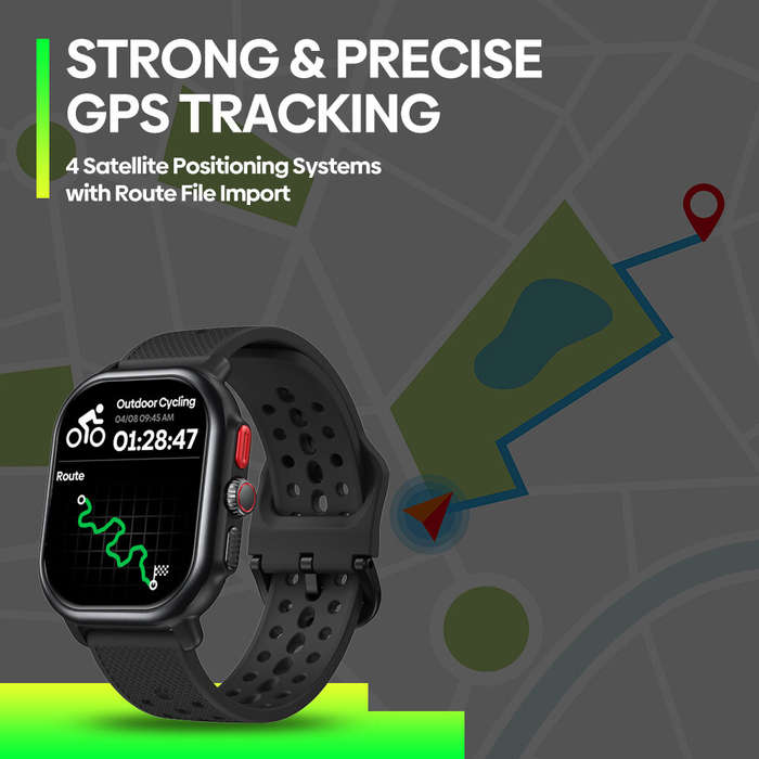 Black - [2024 World Premiere]Zeblaze Beyond 3 Pro Ultra-Large Built-in GPS & Route Import 2.15 inch
