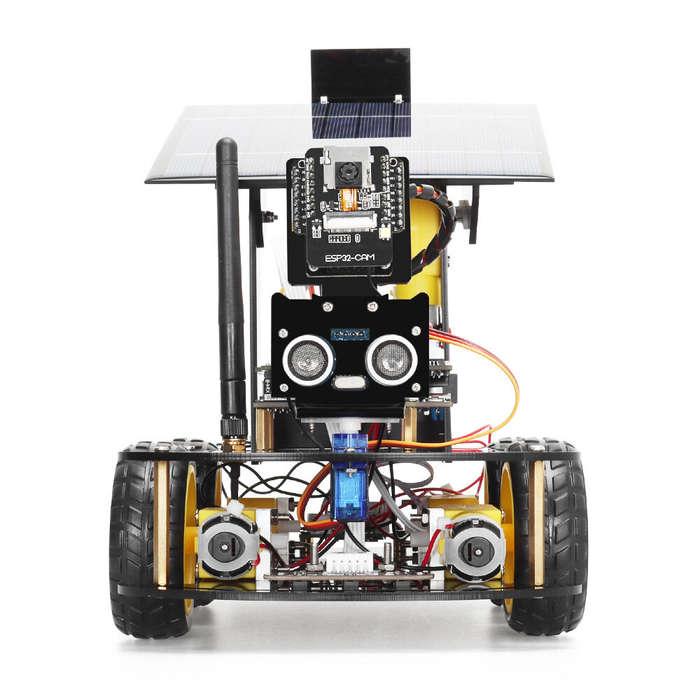 TSCINBUNY Solar ESP32-32 Camera Programming Education Robot Car IoT Ultrasonic Intelligent Programmi