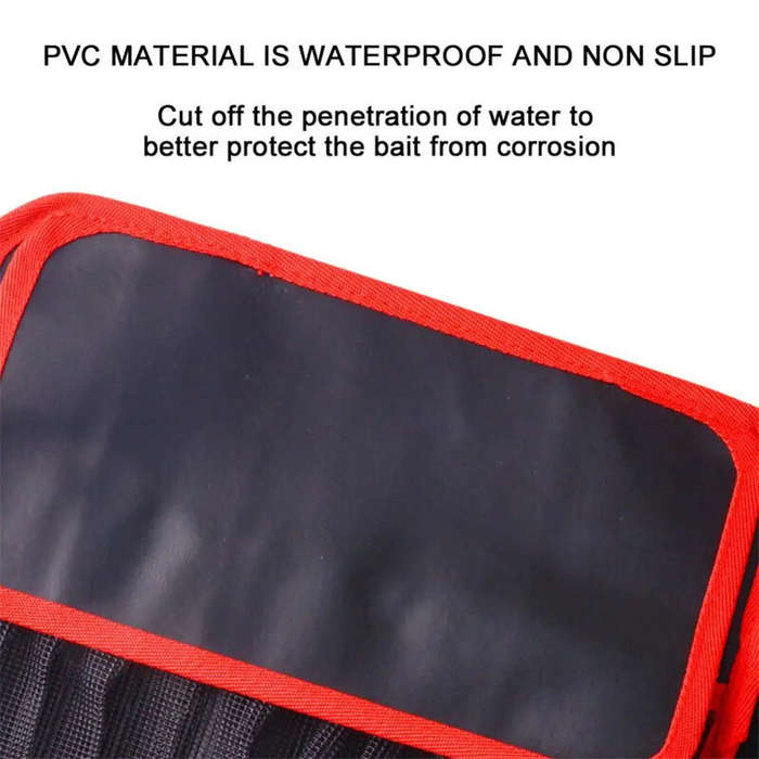 Black - ZANLURE Waterproof Fishing Lure Bag 12 Slots Metal Jigs Sea Bait Lead Protector Case