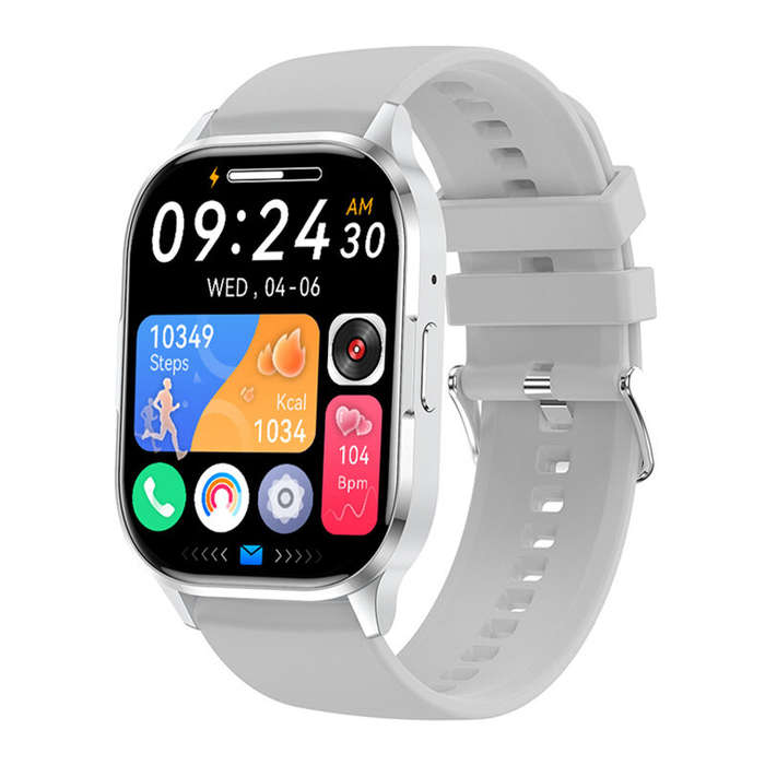 White - SENBONO HK21 2.01inch AMOLED Display bluetooth Call Heart Rate Blood Pressure Blood Oxygen M