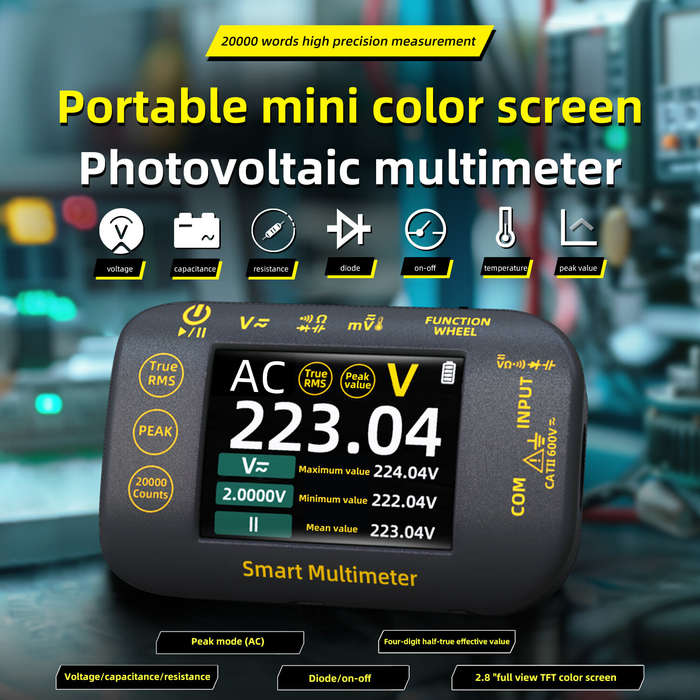 1 - S40 High Precision Multimeter 2.8" TFT Color Screen 320 x 240 Pixels Measures DC Voltage up to 1