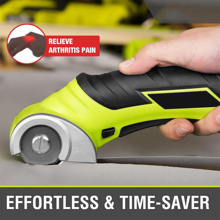 EU Plug - Cordless Electric Scissors 4V Electric Mini Cutter with Extra Blade and Charger Lightweigh