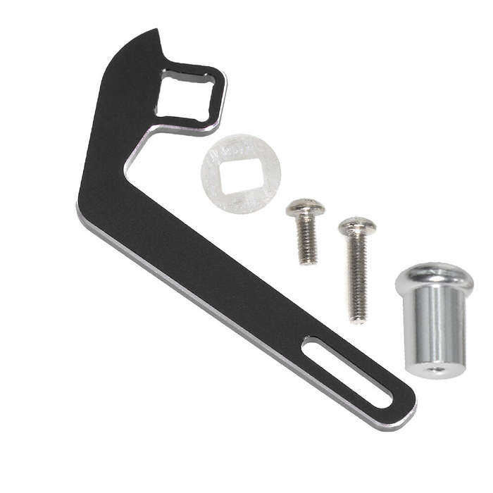 Black - Transmitter CNC Aluminum Alloy Steering Wheel Trigger One-Handed Control Adapter for TRAXXAS